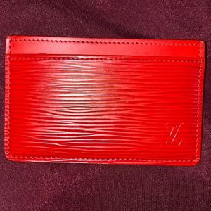 Pre-Owned Louis Vuitton Epi Red Card Holder